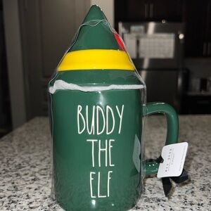 Rae Dunn Green and Yellow Buddy the Elf Mug